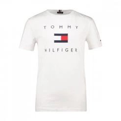 TOMMY HILFIGER T-SHIRT LOGO BAMBINO Bianco