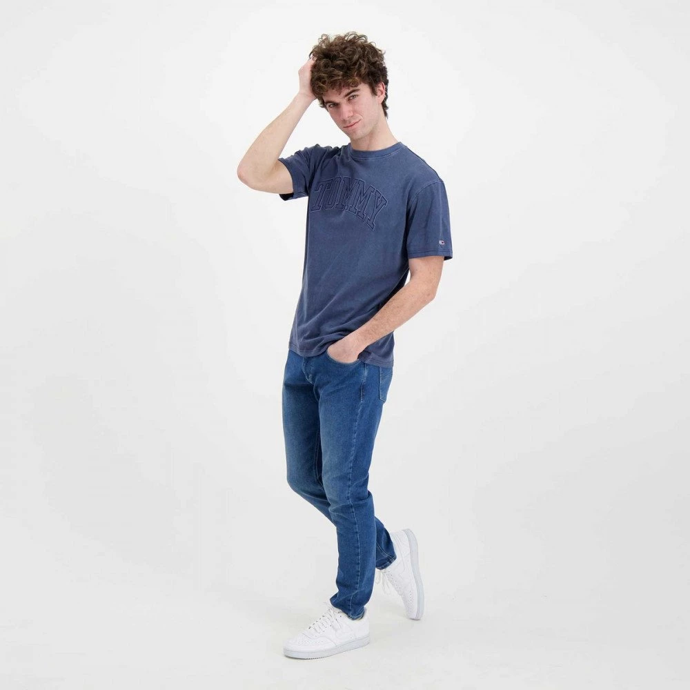 TOMMY JEANS T-SHIRT TONAL TOMMY COLLEGIATE Blu 7 TOMMY JEANS T-SHIRT TONAL TOMMY COLLEGIATE Blu - immagine 5
