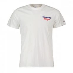 TOMMY JEANS T-SHIRT LOGO RETRO Bianco