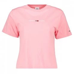 TOMMY JEANS T-SHIRT LINEAR LOGO DONNA Rosa