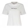 TOMMY JEANS T-SHIRT CON LOGO RICAMATO DONNA Bianco