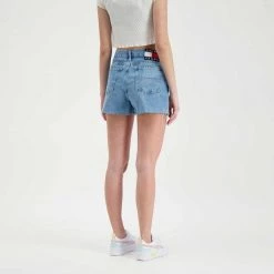 TOMMY JEANS BERMUDA MOM DONNA Azzurro -Strada Moda tommy jeans dw0dw12458 bermuda mom donna casual donna 045113201 1ab 5