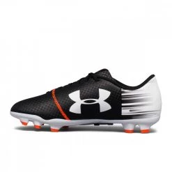 UNDER ARMOUR SPOTLIGHT DL FG BAMBINO Bianco -Strada Moda under armour 1289542 ua sportlight dl fg junior scarpe calcio bambino 035315601 162 5