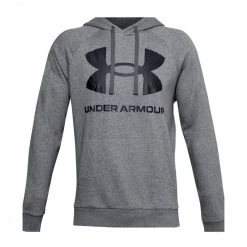 UNDER ARMOUR FELPA CON CAPPUCCIO BIG LOGO Grigio