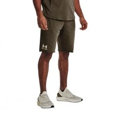 UNDER ARMOUR SHORT RIVAL TERRY Verde -Strada Moda under armour 1361631 short rival terry abbigliamento training e palestra uomo 044900101 361 3