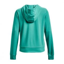 UNDER ARMOUR FELPA ZIP RIVAL TERRY DONNA Verde -Strada Moda under armour 1369853 felpa zip rival terry donna abbigliamento training e palestra donna 044941901 369 2