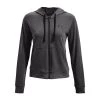 UNDER ARMOUR FELPA FULL ZIP CON CAPPUCCIO RIVAL TERRY DONNA Grigio -Strada Moda under armour 1369853 rival terry fz hoodie abbigliamento training e palestra donna 046617601 010 1