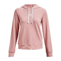 UNDER ARMOUR FELPA CON CAPPUCCIO RIVAL TERRY DONNA Rosa