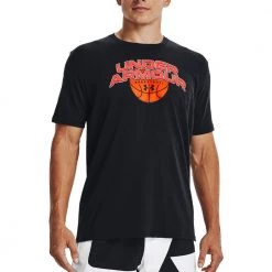 UNDER ARMOUR T-SHIRT BBALL BRANDED WORDMARK Nero -Strada Moda under armour 1370233 t shirt bball branded wordmark abbigliamento basket uomo 044616601 001 3