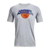 UNDER ARMOUR T-SHIRT BBALL BRANDED WORDMARK Grigio