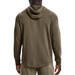 UNDER ARMOUR FELPA CON CAPPUCCIO LOGO RIVAL TERRY Verde -Strada Moda under armour 1370390 felpa cappuccio logo rival terry abbigliamento training e palestra uomo 044904001 361 4