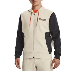 UNDER ARMOUR FELPA FULL ZIP CON CAPPUCCIO SUMMIT KNIT Beige -Strada Moda under armour 1370422 felpa full zip summit knit abbigliamento training e palestra uomo 044904901 279 3