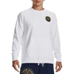 UNDER ARMOUR FELPA GIROCOLLO PROJECT ROCK Bianco -Strada Moda under armour 1370452 felpa girocollo pjt rock abbigliamento training e palestra uomo 044905201 100 3