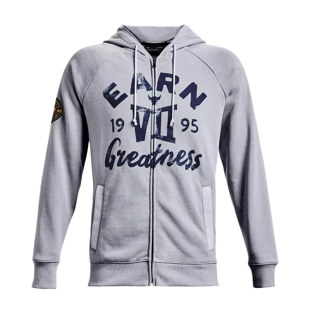 UNDER ARMOUR FELPA FULL ZIP E CAPPUCCIO PROJECT ROCK HEAVYWEIGHT Grigio 3 UNDER ARMOUR FELPA FULL ZIP E CAPPUCCIO PROJECT ROCK HEAVYWEIGHT Grigio