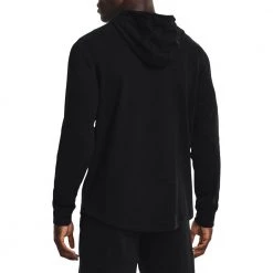UNDER ARMOUR FELPA CON CAPPUCCIO PROJECT ROCK TERRY Nero -Strada Moda under armour 1370458 felpa con cappuccio project rock abbigliamento training e palestra uomo 044905601 001 4