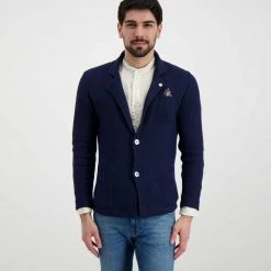 V2 GIACCA OCCHIO DI PERNICE CON POCHETTE -Strada Moda v2 gupope giacca occhio di pernice con pochette casual uomo 045118501 bl 3