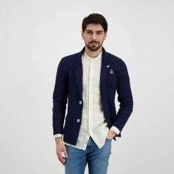 V2 GIACCA OCCHIO DI PERNICE CON POCHETTE -Strada Moda v2 gupope giacca occhio di pernice con pochette casual uomo 045118501 bl 5