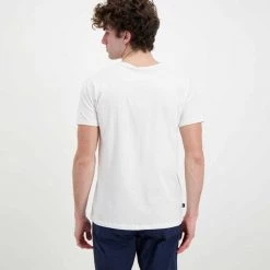 V2 T-SHIRT SANTORINI Bianco -Strada Moda v2 tusnt t shirt santorini casual uomo 045121601 bia 3
