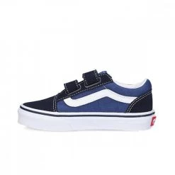 VANS OLD SKOOL VELCRO BAMBINO Blu -Strada Moda vans vn000vhenwd old skool velcro bambino tutte sneaker bambino 043221101 nwd 5