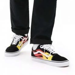 VANS OLD SKOOL FLAME Nero -Strada Moda vans vn0a38g1phn old skool flame tutte sneaker uomo 041217201 phn 2