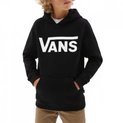 VANS FELPA CON CAPPUCCIO CLASSIC BAMBINO Nero -Strada Moda vans vn0a45agy28 felpa con cappuccio classic bambino abbigliamento bambino 041302801 y28 3