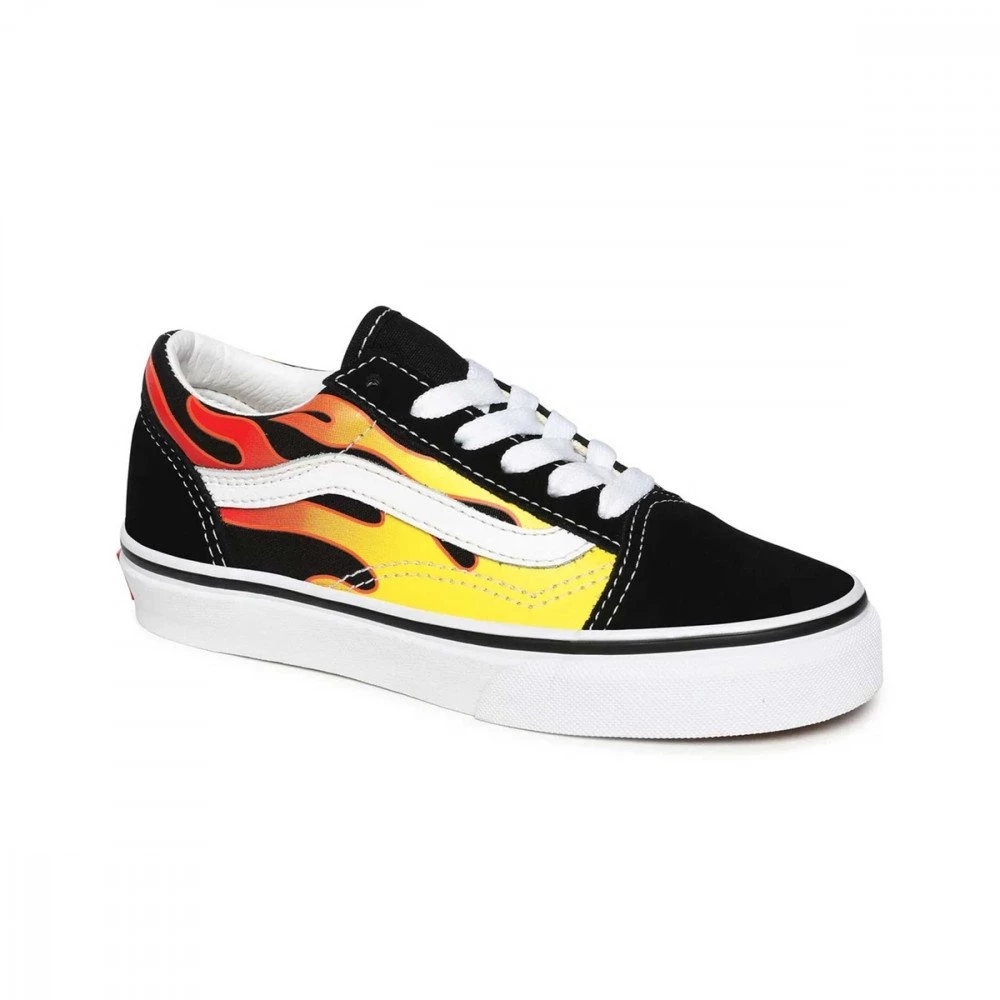 VANS OLD SKOOL FLAME BAMBINO Nero 4 VANS OLD SKOOL FLAME BAMBINO Nero - immagine 2