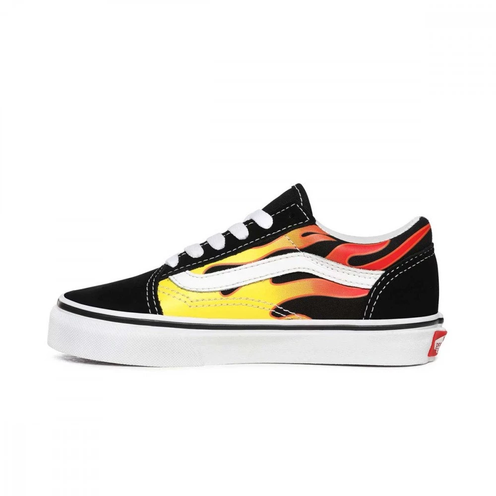 VANS OLD SKOOL FLAME BAMBINO Nero 8 VANS OLD SKOOL FLAME BAMBINO Nero - immagine 6