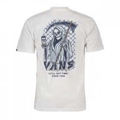 VANS T-SHIRT STILL GOT TIME Bianco -Strada Moda vans vn0a7plpwht t shirt still got time street style uomo 044760701 wht 2