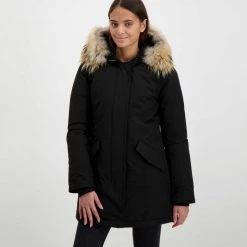 WOOLRICH ARCTIC PARKA RACCOON DONNA -Strada Moda woolrich cfwwou0538frut0001 arctic parka raccoon donna giacconi donna 043913201 blk 3