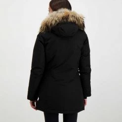 WOOLRICH ARCTIC PARKA RACCOON DONNA -Strada Moda woolrich cfwwou0538frut0001 arctic parka raccoon donna giacconi donna 043913201 blk 4